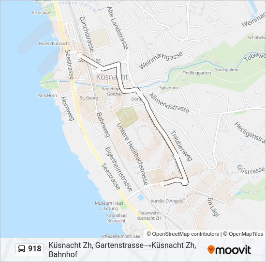918 Bus Line Map