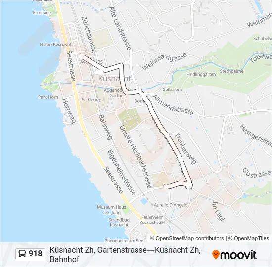 918 Bus Line Map
