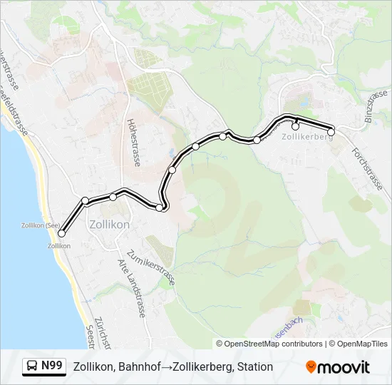 N99 Bus Line Map
