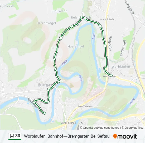 33 Bus Line Map