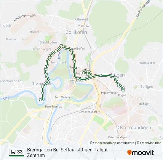 33 Bus Line Map
