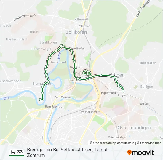 33 Bus Line Map