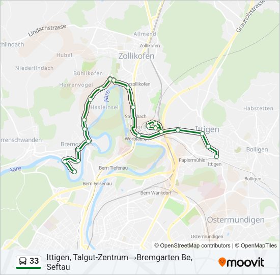 33 Bus Line Map