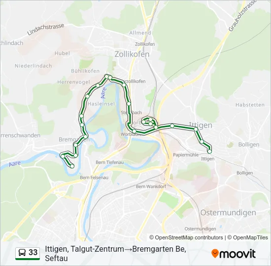33 Bus Line Map
