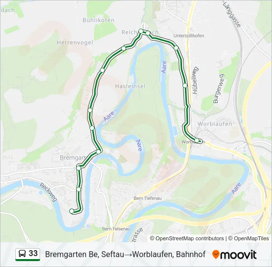 33 Bus Line Map