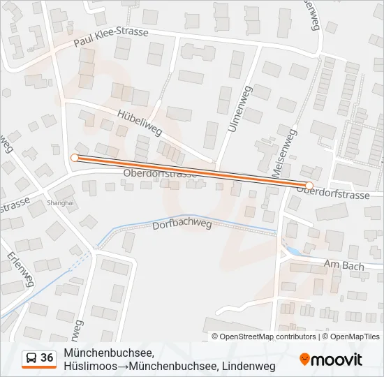36 Bus Line Map