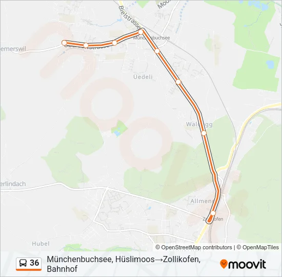 36 Bus Line Map