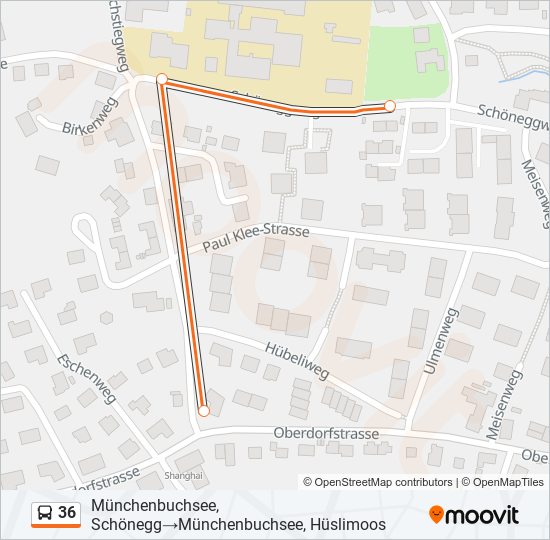 36 bus Line Map