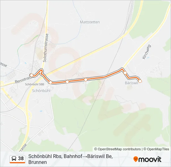 38 Bus Line Map