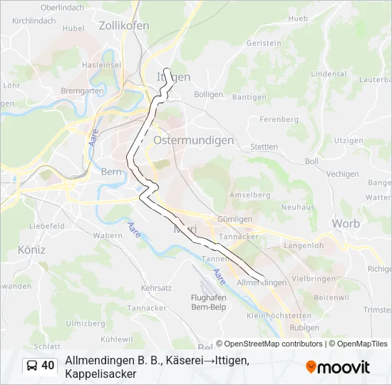 40 Bus Line Map