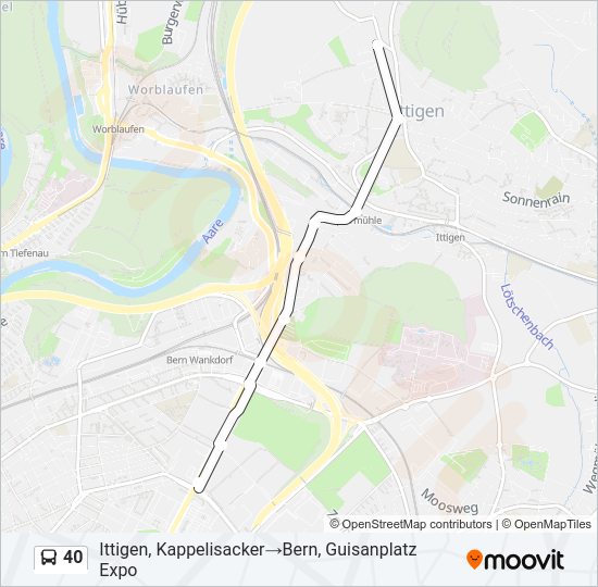 40 Bus Line Map