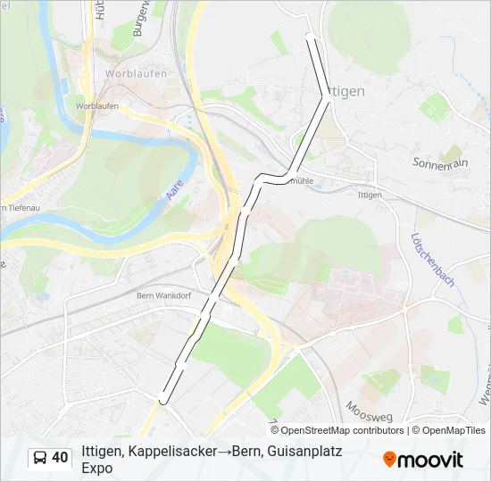 40 Bus Line Map