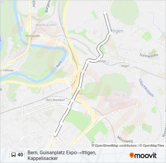 40 Bus Line Map