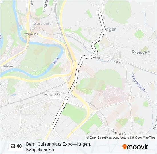 40 Bus Line Map