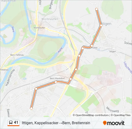 41 Bus Line Map
