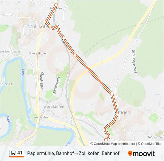 41 Bus Line Map