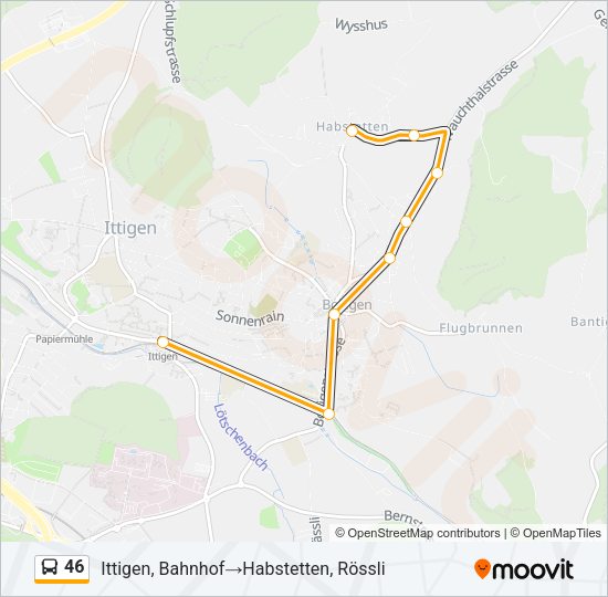 46 Bus Line Map