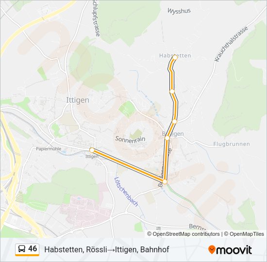 46 Bus Line Map