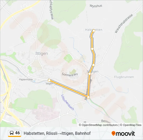 46 Bus Line Map