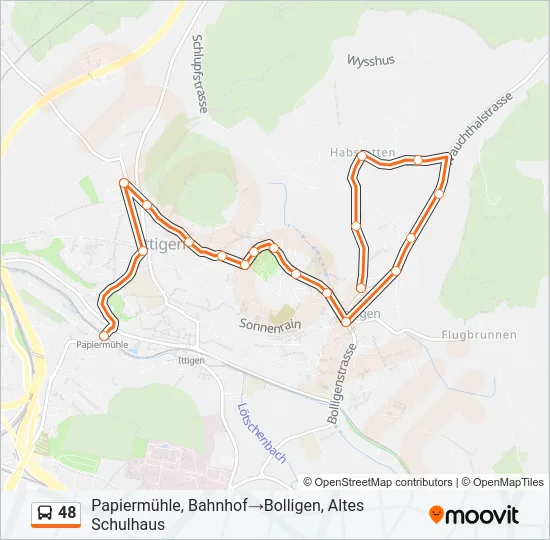 48 Bus Line Map