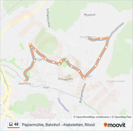48 Bus Line Map