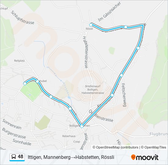 48 Bus Line Map
