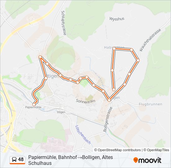 48 bus Line Map