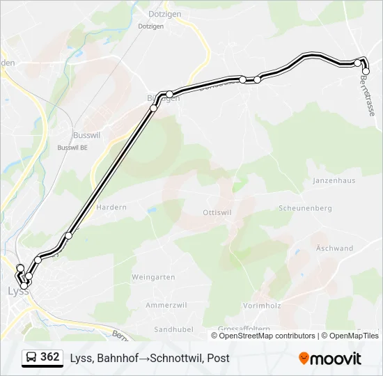 362 Bus Line Map