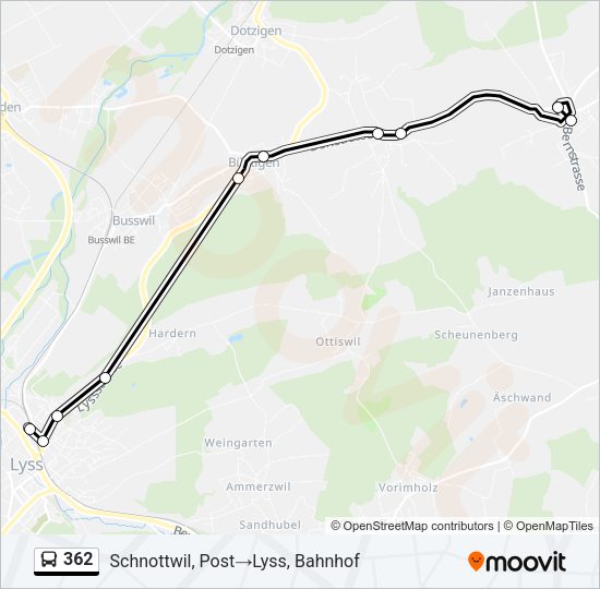 362 Bus Line Map