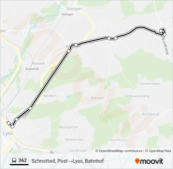 362 Bus Line Map