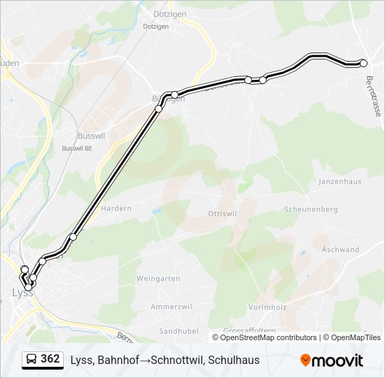 362 Bus Line Map