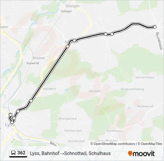 362 Bus Line Map