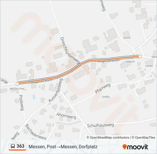 363 Bus Line Map