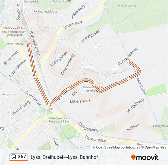 367 Bus Line Map