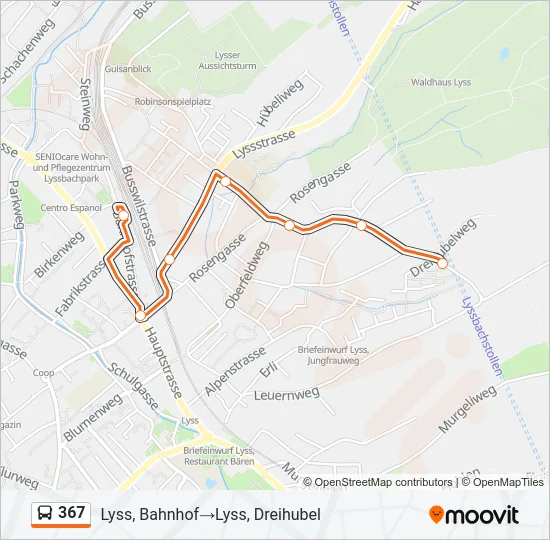 367 Bus Line Map