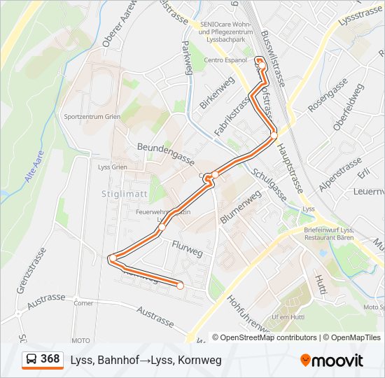 368 Bus Line Map