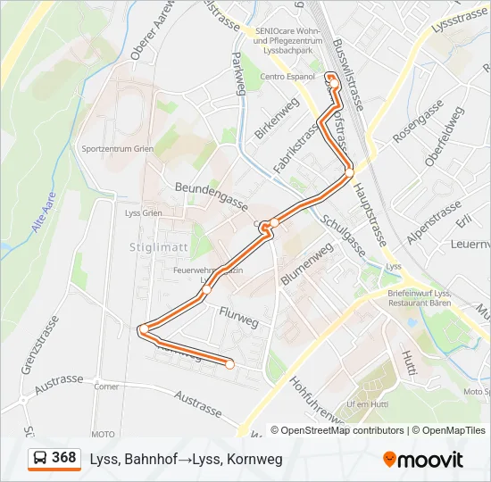 368 Bus Line Map