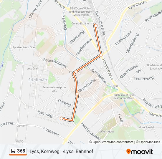 368 Bus Line Map