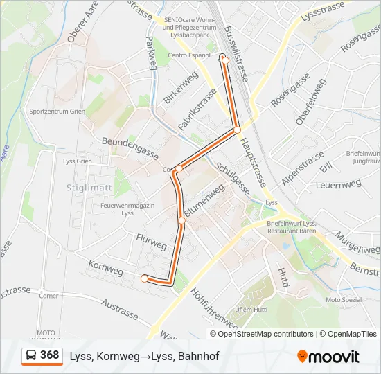 368 Bus Line Map