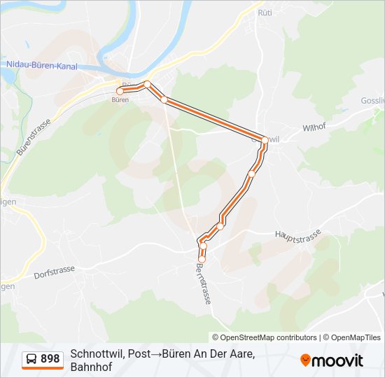 898 Bus Line Map