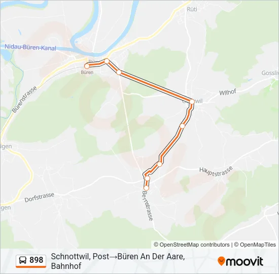 898 Bus Line Map