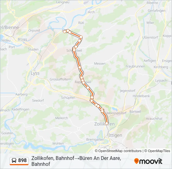 898 Bus Line Map