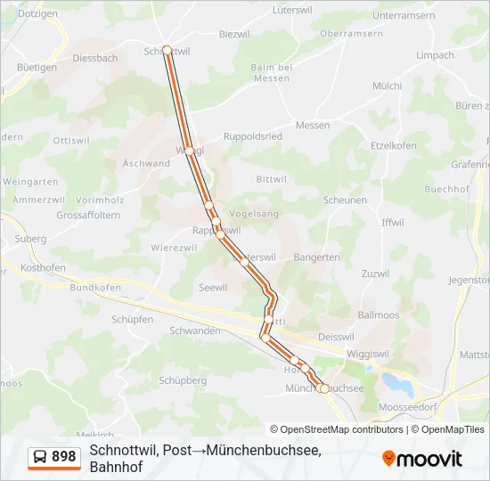 898 Bus Line Map