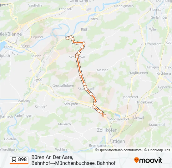898 Bus Line Map