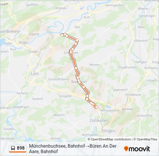 898 Bus Line Map