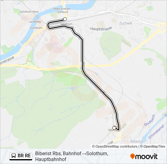 BR RE bus Line Map