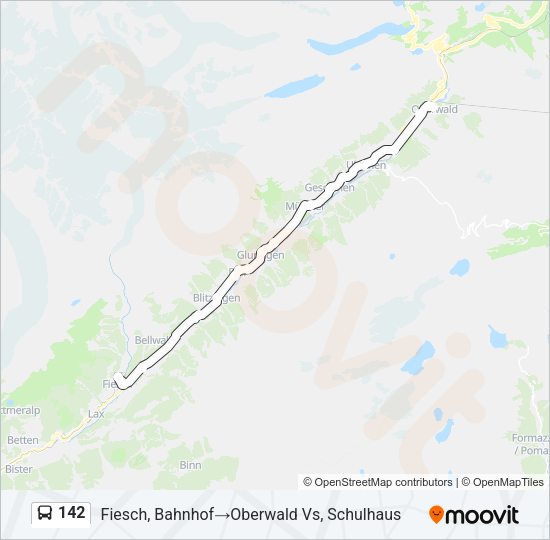 142 Bus Line Map