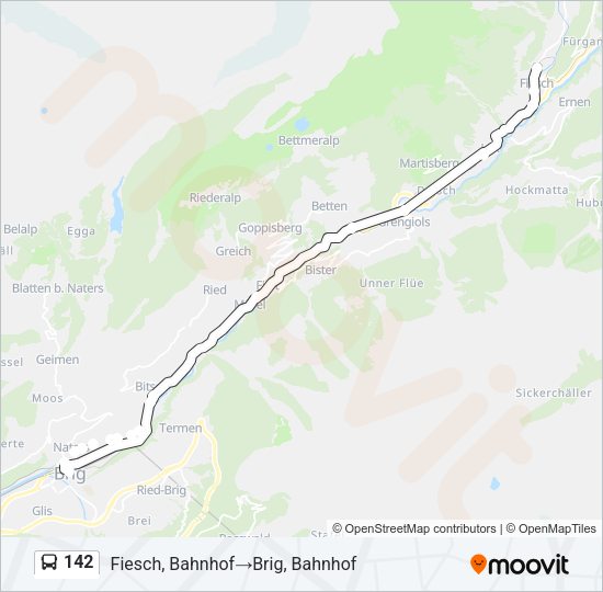 142 Bus Line Map