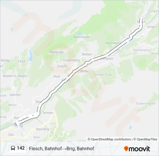 142 Bus Line Map