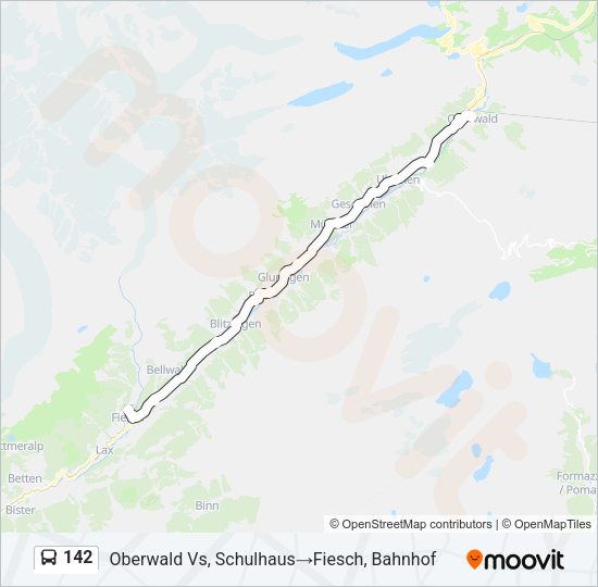 142 Bus Line Map